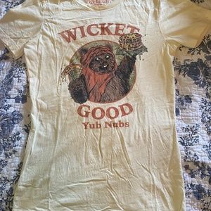Star Wars Busted Tees "Wicket Good Yub Nubs" Ewok tee
